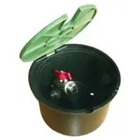 Rain PVC-put met deksel en kraan - mm.210x130h