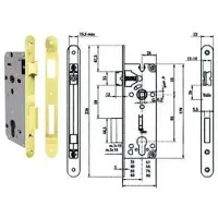 Yale Insteekslot met cilinder, ronde schild, 52X - mm.35 - 1 sluitpunt (Y5262035)