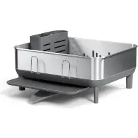 Simplehuman - Afdruiprek Compact met Stalen Frame - Zilver - Roestvast Staal