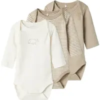 Name it Rompertje/body crème / donkerbeige / eierschaal