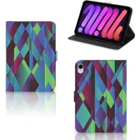 B2Ctelecom iPad Mini 6 (2021) Tablet Beschermhoes Abstract Green Blue
