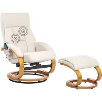 Beliani FORCE - Massagefauteuil - Lichtbeige - Kunstleer