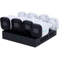 UNIARCH netwerkcamera set 4x IP-camera en 8 kanalen PoE NVR