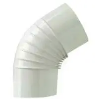 Save Gomito 45° van porselein, geschikt voor houtkachels, witte, glanzende afwerking - diameter 10 cm