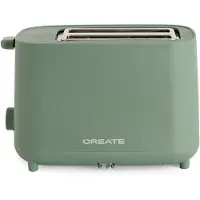 Create - Broodrooster van 750 W, Met beveiligingssysteem, Zes vermogensniveaus, Sage- TOAST STUDIO