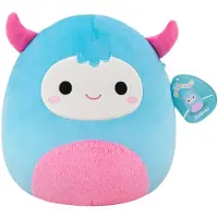 Squishmallows - Medium Plush 30cm Pookems - Blue Yeti W/Pink Fuzzy Belly
