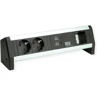 Bachmann DESK 2xBeschermingscontact USB A&C, USB-lader 22W 1xABD GST18
