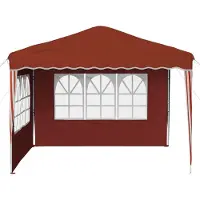 vidaXL Pop-up Feesttent 288 x 288 x 245 cm Terracotta Oxford Stof