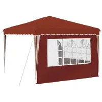 vidaXL Pop-up Feesttent 288 x 288 x 245 cm Terracotta Oxford Stof