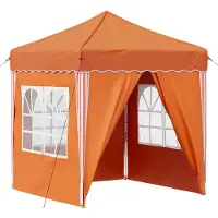 vidaXL Opklapbare partytent 195 x 195 x 245 cm, oranje, Oxford-stof