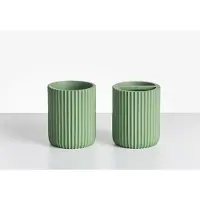 Beliani CAMANA - Badkameraccessoireset - Groen - Polyresin