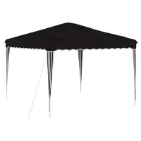 vidaXL Pop-up Feesttent 288 x 288 x 245 cm Zwart Oxford Stof