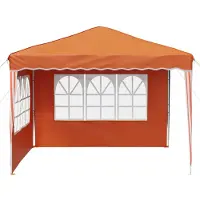 vidaXL Pop-up Feesttent 288 x 288 x 245 cm Oranje Oxford Stof