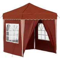 vidaXL Pop-up Feesttent 195 x 195 x 245 cm Terracotta Oxford Stof