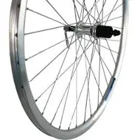 Roland achterwiel 28 uitval cass 8v Alu V-profil zilver