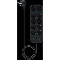 ISY Ips-9120-b Stekkerdoos Met 10 Stopcontacten 2 M