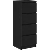 vidaXL Dressoir 37,5x35x99 cm spaanplaat zwart eikenkleurig