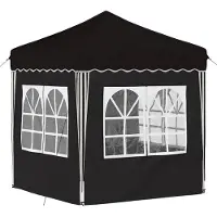 vidaXL Pop-up Feesttent 195 x 195 x 245 cm Zwart Oxford Stof