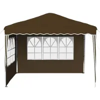 vidaXL Pop-up Feesttent 288 x 288 x 245 cm Taupe Oxford Stof