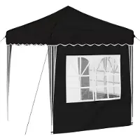 vidaXL Pop-up Feesttent 195 x 195 x 245 cm Zwart Oxford Stof