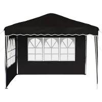 vidaXL Pop-up Feesttent 288 x 288 x 245 cm Zwart Oxford Stof