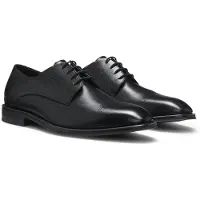 BOSS In Italië vervaardigde leren derbyschoenen met neusdetail Maat 41.5