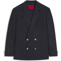 HUGO Modern-fit blazer in popeline van een wolmix