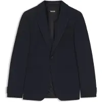BOSS Slim-fit colbert van wasbare stretchwol