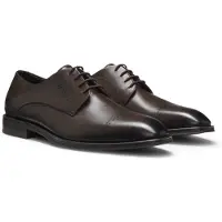 BOSS In Italië vervaardigde leren derbyschoenen met neusdetail Maat 40