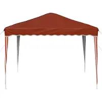 vidaXL Pop-up Feesttent 288 x 288 x 245 cm Terracotta Oxford Stof