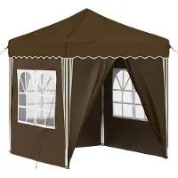 vidaXL Pop-up Feesttent 195 x 195 x 245 cm Taupe Oxford Stof