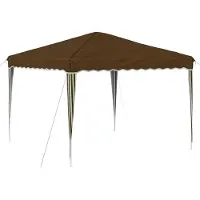 vidaXL Pop-up Feesttent 288 x 288 x 245 cm Taupe Oxford Stof