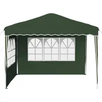 vidaXL Pop-up Feesttent 288 x 288 x 245 cm Groen Oxford Stof