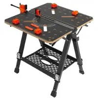 OEM Professionele inklapbare werkbank - 7 hoogtestanden - klemmechanisme - draagvermogen van 454 kg - zwart