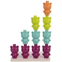 Miniland ML Eco: MATH BEREN 4cm, in bioplastiek, gerecycleerde materialen en karton, 64 beren, 4 speelborden en 20 voorbeeldkaarten. Made in Spain, 3+