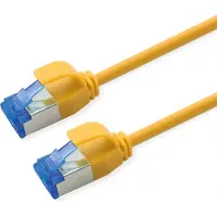 Roline Patchkabel Kat.6A (Class EA) S/FTP (PiMF) , LSOH, PoE, geel, 7 m