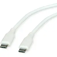 Roline USB 2.0-kabel, type C-C, M/M , Silicone, 60W, wit, 1 m