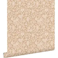 ESTAhome behang bloemetjes warm beige - 50 x 900 cm - 131444