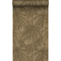 Origin Wallcoverings behang 3D-motief bladeren bruin - 50 x 900 cm - 347918