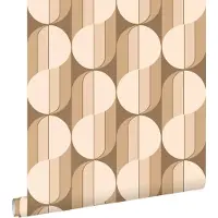 ESTAhome behang retro ornamenten bruin - 50 x 900 cm - 131588