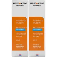New care 2x Vitamine D3 Druppels Waterbasis 25 Ml