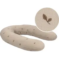 Tots Tale Voedingskussen Baby Soft Muslin Leaves Taupe