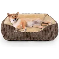 Markenlos hondenbed, wasbaar, antislip, 63 x 53 x 20 cm - geschikt voor kleine en middelgrote honden en katten