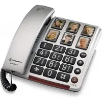 Amplicomms BIGTel 40 plus, telefoon met grote toetsen, zilverkleurig