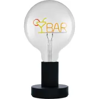Osram 1906 Letter LED tafellamp, barbelettering, neon, 1,2W, E27, zwart, warm wit, textielkabel