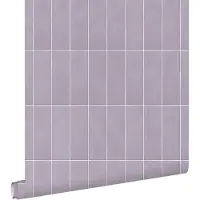 ESTAhome behang tegelmotief lila paars - 50 x 900 cm - 131537