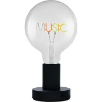 Osram 1906 Letter LED tafellamp Muziekletters, neon, 1,2W, E27, zwart, koel wit, textielkabel