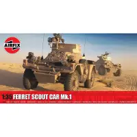 Wittmax Modelbouwpakket Militaire voertuigen - 1386 Ferret Scout Car Mk.1 - Brits Gepantserd Verkenningsvoertuig - Militair Voertuig Plastic - 1:35 - Modelbouw