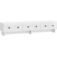 vidaXL TV Kast 147 x 34,5 x 30 cm Hoogglans Wit Bewerkt hout