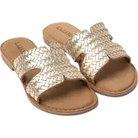 Lazamani Puck Woven Slippers Goud | Maat: 39